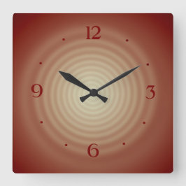 Tan mit Lemon Swirl Center>Wall Clock Quadratische Wanduhr
