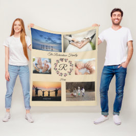 Tan Mit Monogramm Personalisiert 6 Foto Fleecedecke