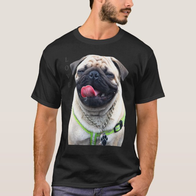 Tan Mops Shirt Frauen Männer Mops Mama Vater T-Shi (Vorderseite)