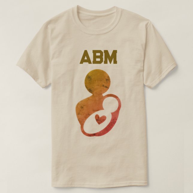 Tan Mother Baby ABM Peace Love Breastmilk T-Shirt (Design vorne)