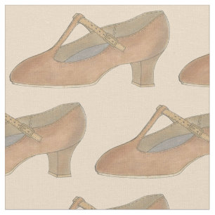Tan Musical Theater T-Strap Charakter Dance Shoe Stoff