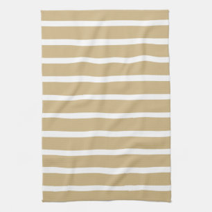 Tan Neutral Stripes Geschirrtuch