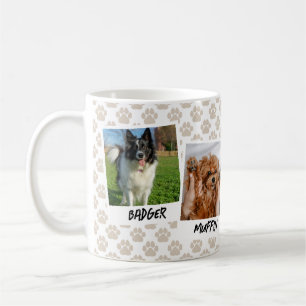 Tan Paws 4 Hund Schnappschuss Foto Vorlage Kaffeetasse