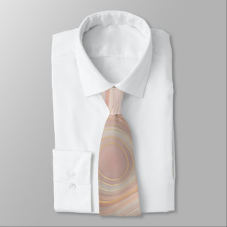 Tan & Pink Marble Men Neckties Krawatte
