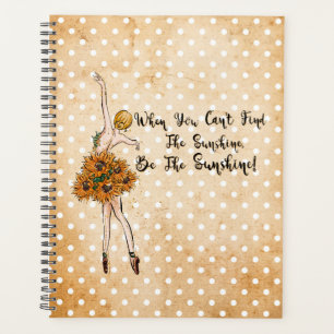Tan Polka Dot, Sonnenblumen Ballett Tänzer Inspira Planer