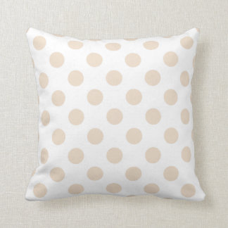 Tan-Polka-Punkte Kissen
