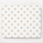 Tan-Polka-Punkte Mousepad<br><div class="desc">Tan-Polka-Punkte auf weißem Hintergrund</div>