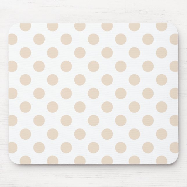 Tan-Polka-Punkte Mousepad (Vorne)