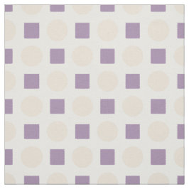Tan-Polka-Punkte und Lavendelquadrate Stoff