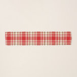 Tan & Red Karierten Platz LongLake Festival Schal<br><div class="desc">Tan & Red Kariert Square Long Rectangle Chiffon Scarf.  Optionale Initialen in der Ecke.  Design von Claudine Boerner.</div>