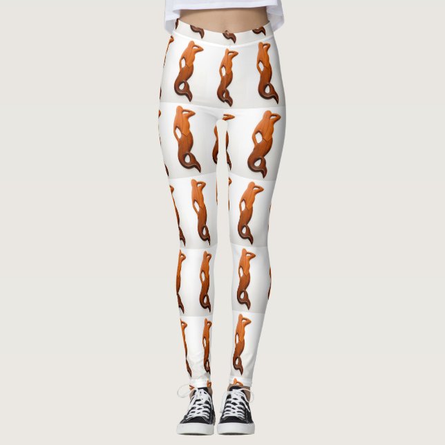 tan Redheadmeerjungfrau Leggings (Vorderseite)