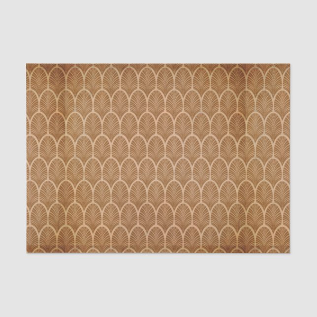 Tan Retro erschüttert Seidenpapier (Vorderseite)
