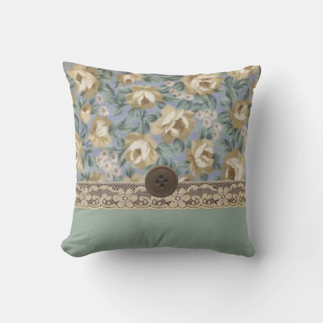 Tan Rose Pillow Kissen (Vorderseite)