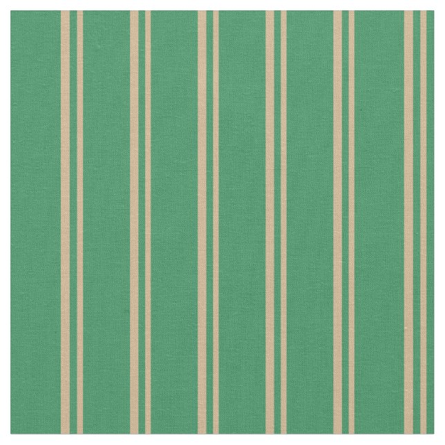Tan & Sea Green Pattern Stoff (Nahaufnahme)