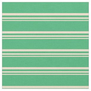 Tan & Sea Green Stripes/Lines Muster Stoff