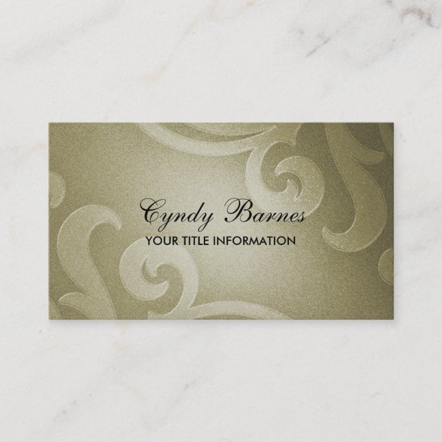 Tan Shimmer Business Card Visitenkarte (Vorderseite)