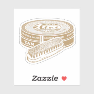 Tan shoepolis tin Pop art Aufkleber