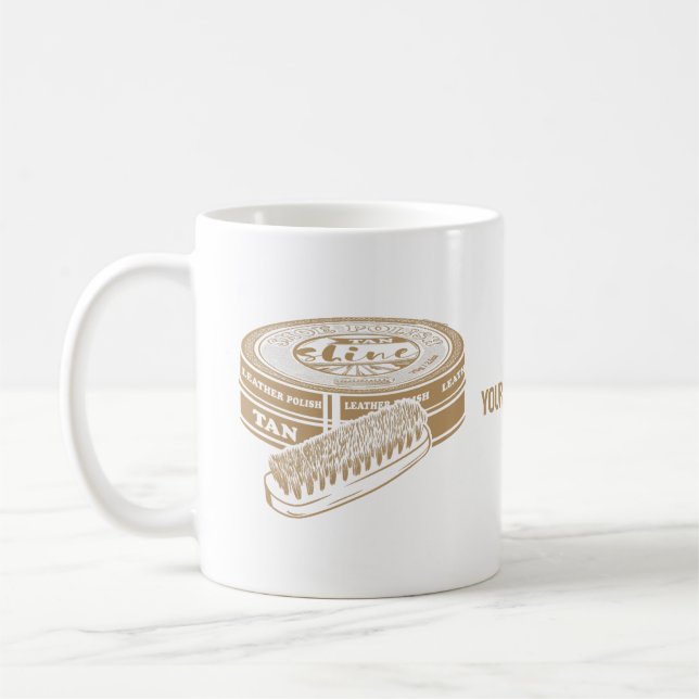 Tan shoepolis tin Pop art Kaffeetasse (Links)