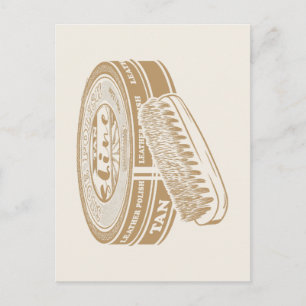 Tan shoepolis tin Pop art Postkarte