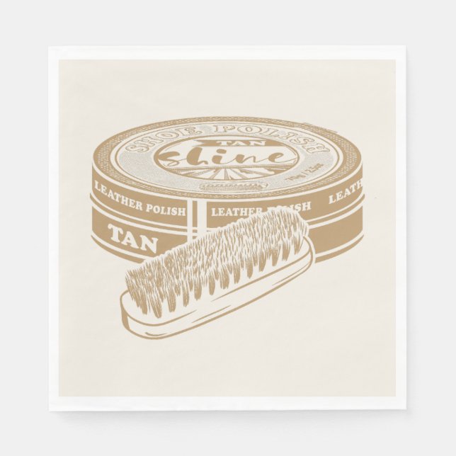 Tan shoepolis tin Pop art Serviette (Vorderseite)