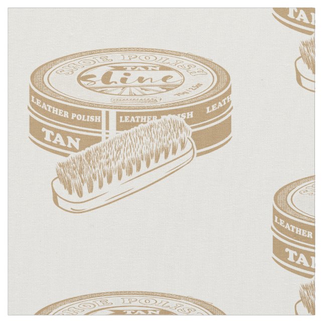 Tan shoepolis tin Pop art Stoff (Nahaufnahme)