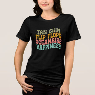 Tan Skin, Flip Flops Tri-Blend Shirt