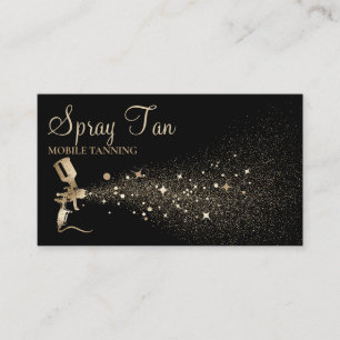 Tan Spray Bottle Sparkling Gold Visitenkarte