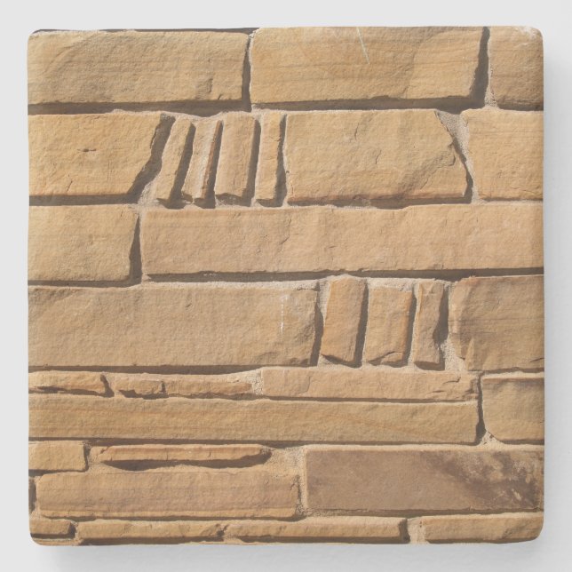 Tan Stone Textured Wall, Square Untersetzer (Vorderseite)
