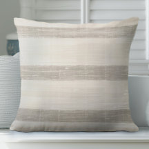 Tan Striped Pillow