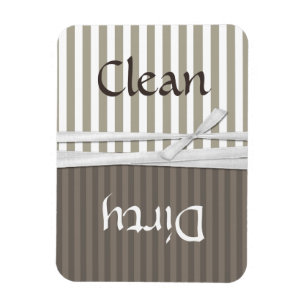 TAN Striped Spülmaschinen-sauberen und schmutzige Magnet