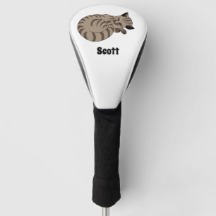 Tan Tabby Kitten Schlafname Tag Golf Headcover