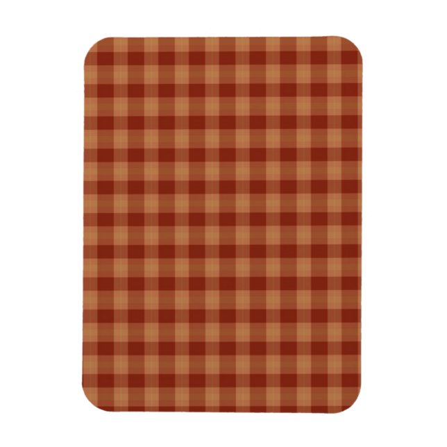 Tan Tartan Flexible Foto Magnet (Vertikal)