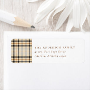 Tan Tartan Karierte Musteradresse