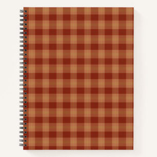 Tan Tartan Spiral Notebook Notizbuch