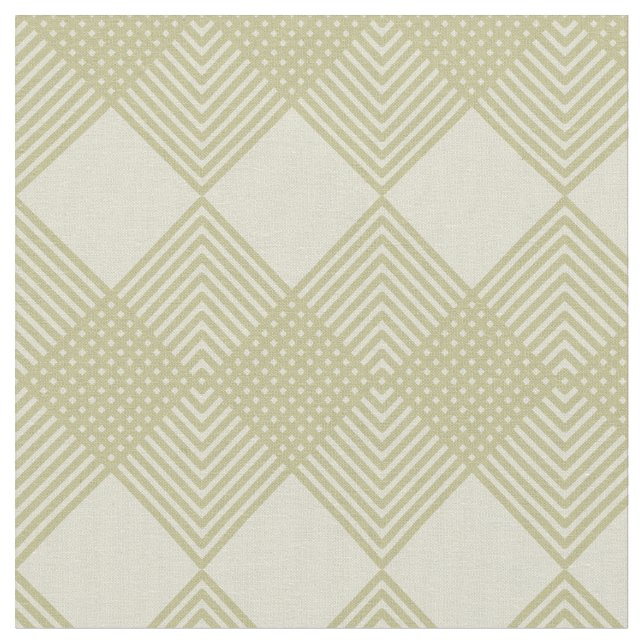 Tan Taupe Diamonds Circuit Tile Muster Stoff (Nahaufnahme)