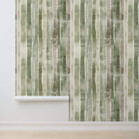 Tan Taupe Sage Green Strips Wasserfarbe