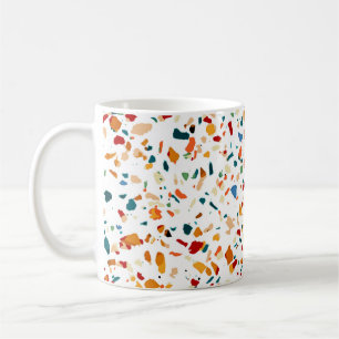 Tan Terrazzo Eklektische verrückte Konfetti-Male Kaffeetasse