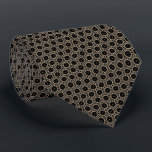 Tan und Black Geometric Muster Neck Ties Krawatte<br><div class="desc">Tan und Black Geometric Muster Neck Ties</div>