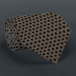 Tan und Black Geometric Muster Neck Ties Krawatte<br><div class="desc">Tan und Black Geometric Muster Neck Ties</div>