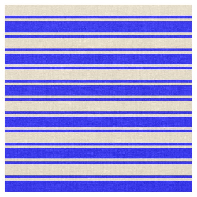 Tan und Blue Lines Stoff (Nahaufnahme)