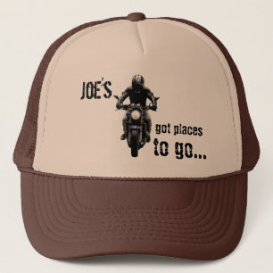 Tan- und Braunmotorrad-Sonderkappe Truckerkappe