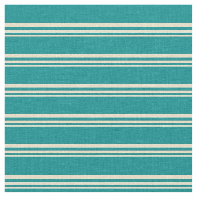 Tan und dunkles Cyan farbiges Muster Stoff (Nahaufnahme)
