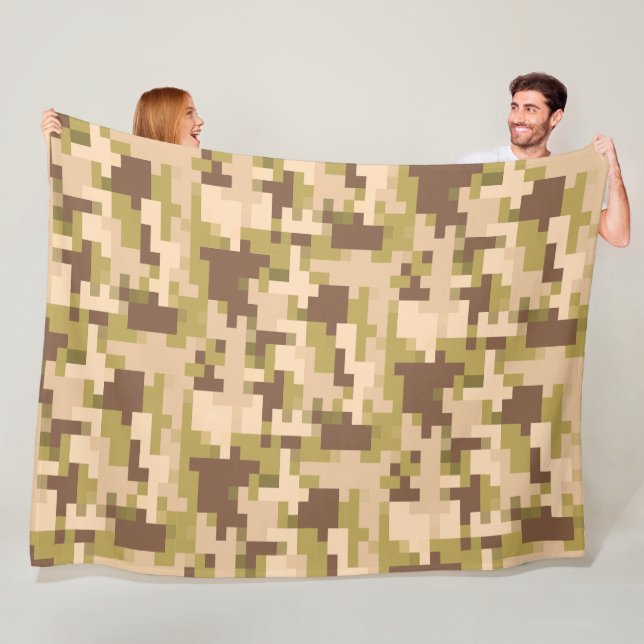 Tan und Green Digital Camouflage Fleece Blanket (Beispiel)