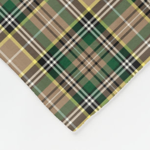 Tan und Green Kariert Farrell Tartan Fleecedecke