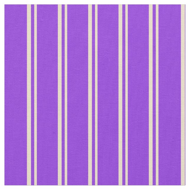 Tan und Lila Liner-/Streifenmuster Stoff (Nahaufnahme)