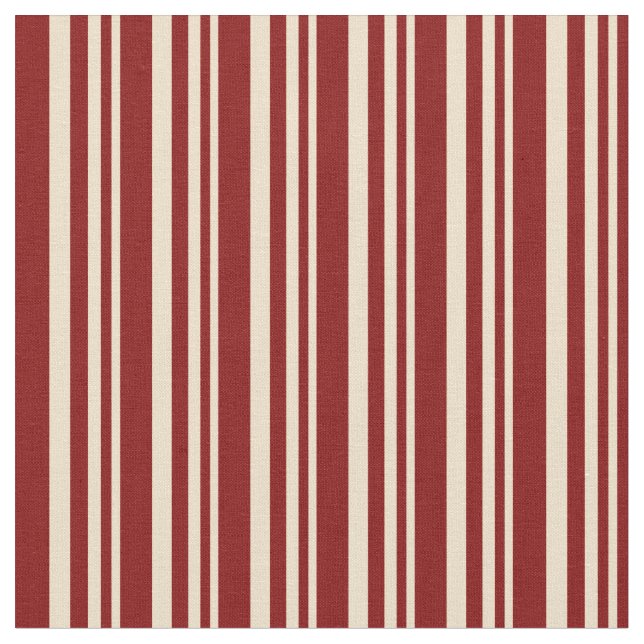 Tan und Maroon Streifen/Linke Muster Stoff (Nahaufnahme)