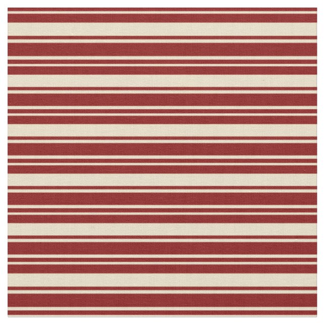 Tan und Maroon-Streifenmuster Stoff (Nahaufnahme)