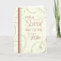 Tan und Red Employee Anniversary Card