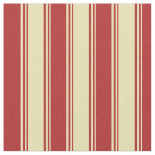 Tan und rotes Streifenmuster Stoff