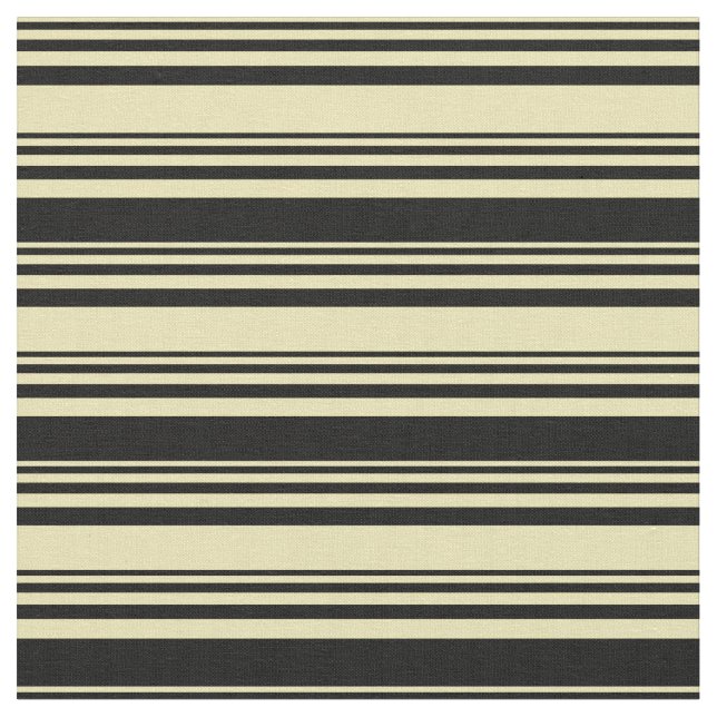 Tan und Schwarz/Streifen-Muster Stoff (Nahaufnahme)